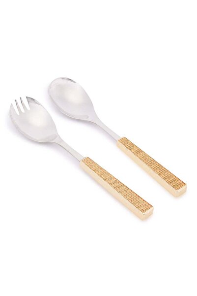 Generic Glitter Gold Salad Serving Set Standard