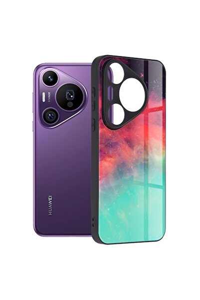 Techsuit Case for Huawei Pura 70 Pro (Glaze Series, V20) - Polycarbonate, Fiery Ocean