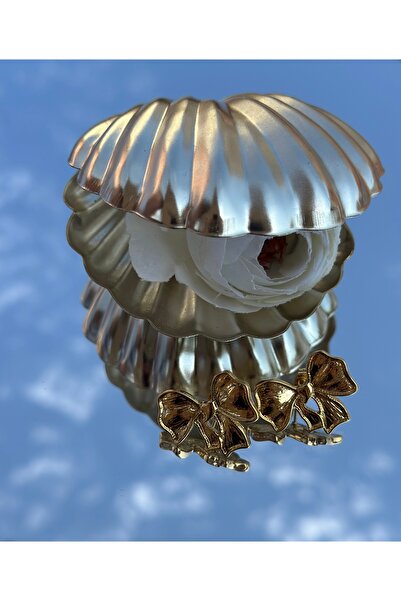 onse Gold Paslanmaz Çelik Fiyonk Küpe Xuping Takı Altın Kaplama