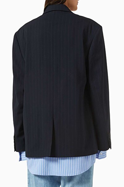 Acne Studios Oversized Blazer - Kırmızı - 97% Viskon, 3% Elastan - Modern Katmanlı Tasarım