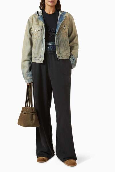 Acne Studios Siyah Double-Waistband Boxer Sweatpants - Rahat ve Şık Tasarım