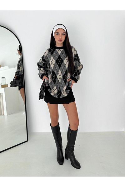 DONNA LISSA Women's Soft Oversize Knitwear Sweater