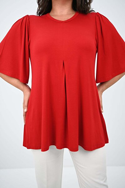 Bigsize Women's blouse, plus size, pleated 1847-25