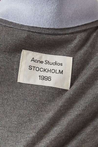 Acne Studios Gri Katmanlı Kazak - İpek Karışımı - 70% İpek, 10% Kaşmir, 20% RWS Yün