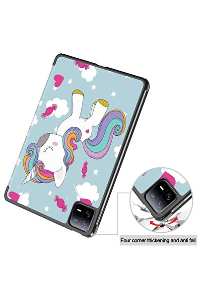 Madviun Case for Xiaomi Pad 6/Pad 6 Pro, FoldPro, J57, Microfiber, Unicorn