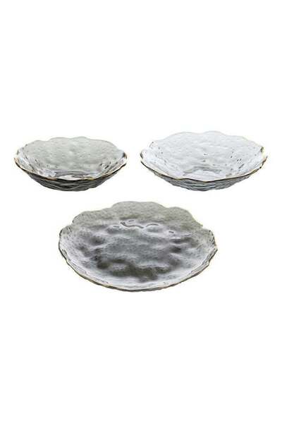 Generic 3-Piece Ice Point Special Shaped Wave Plate Grey 27x6.2x27cm