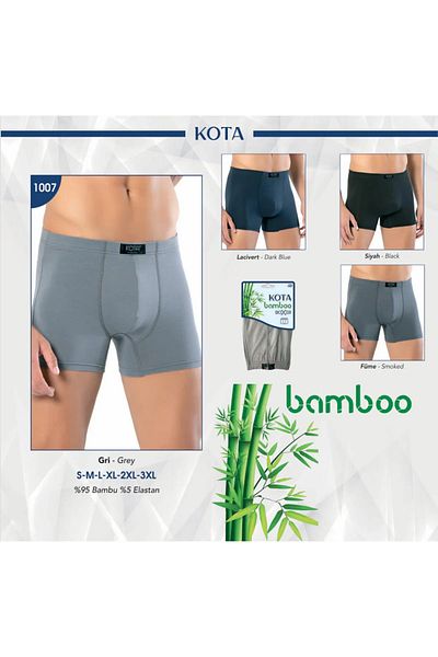 Sereia Men's Bamboo Boxer Color and Pattern Assorted Black 6 Pack Plus Size - Sreiakoetau10K07Btl-Si