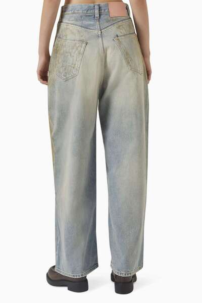 Acne Studios Super Baggy-Fit Kot Pantolon - Mavi - %100 Organik Pamuk ile Rahat ve Modern Stil