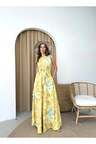 Patreon Patterned Yellow Jumpsuit