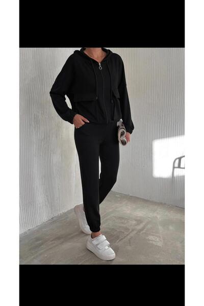 Koton K&S Women's oversized winter tracksuit with hood and full zip
