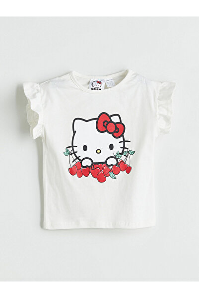 LC Waikiki تي شيرت ميرال كوليكشن إكرو بيسكل كراك ياقة دائرية مطبوع عليه هالو ...