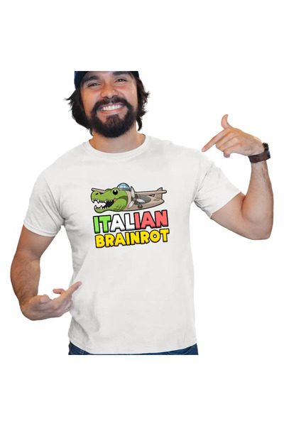 OEM Tricou Barbati Brainrot Italian Bombardilo Crocodilo