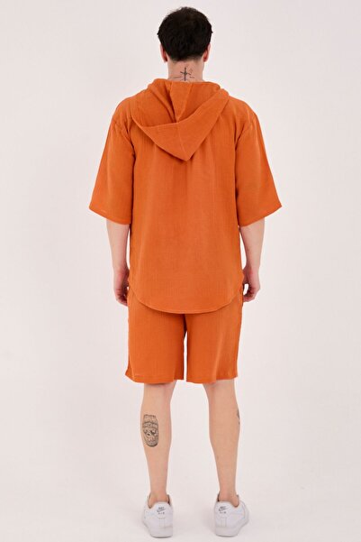 RELAXL 100% бавовна, розмір 2XS-10XL, вільний крій, літній помаранчевий худі з капюшоном