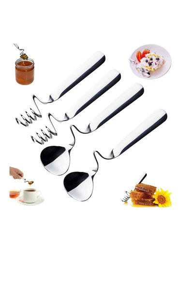 Generic Jam Spoon and Honey Spoon, 4 Pcs Stainless Steels Honey Spoons and Ho...