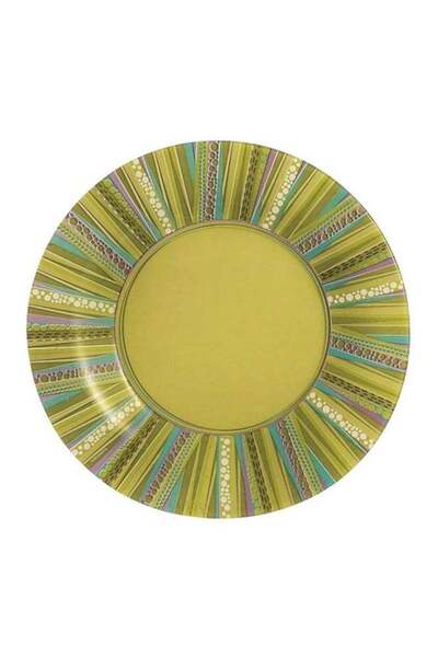 Generic Luminarc 6-Piece Palm Tree Dessert Plates Green/Purple 19cm