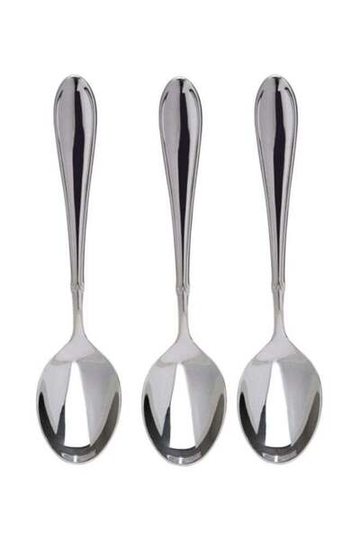 Generic 3- Piece Table Spoon Set Stainless Steel Silver
