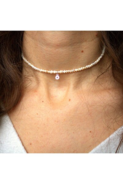 Abundo Colier "Tiny Star" din perle de cultură și argint 925, 36 cm