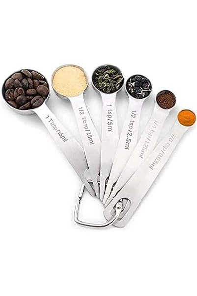 Generic 6 set stainless steel Collaible Folding Measuring Cup and Spoon SetMe...