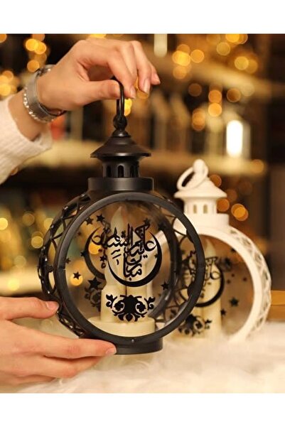 FEND فانوس رمضان عيد معلق مع مصباح شمعة LED لليلة مهرجان رمضان في الأماكن الم...