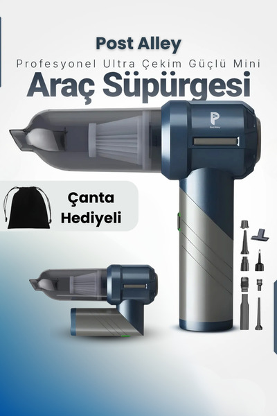 post alley 16.000PA Güçlü Vakumlu 8in1 Araç İçi Katlanabilir Üflemeli Süpürge...