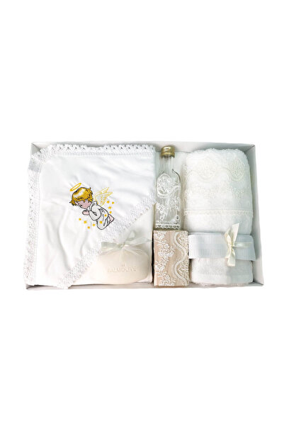 fantasialand Trusou botez complet, brodat Ingeras alb