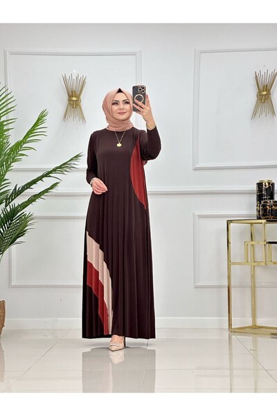 Enans Design فستان تيسيتير مطبوع بألوان مطوية ميفا