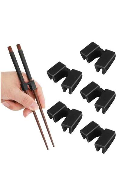 Generic 5 Pieces Reusable Chopsticks Helpers Training Chopstick Hinges Connec...