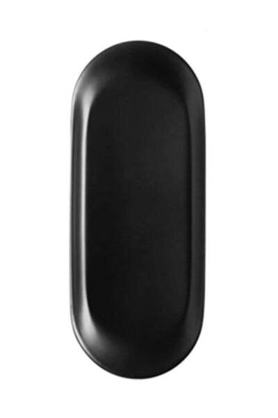 Generic Oval Iron Plate Black 18 x 8cm