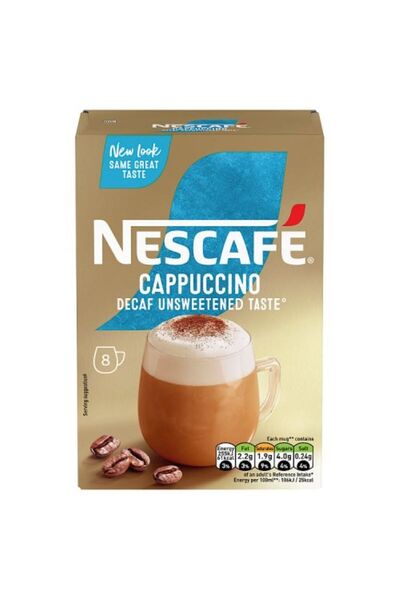 Nescafe NESCAFÉ GOLD Cappuccino Sugar-Free & Decaf - 8 Sachets x 15g
