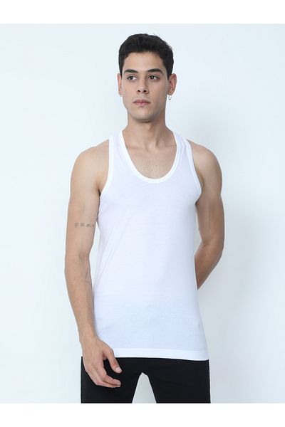 OSCAR JEANS Pack of 6 100% Cotton Basic Men's Vest Tank Top Undershirt Sleeveless Soft Breathable