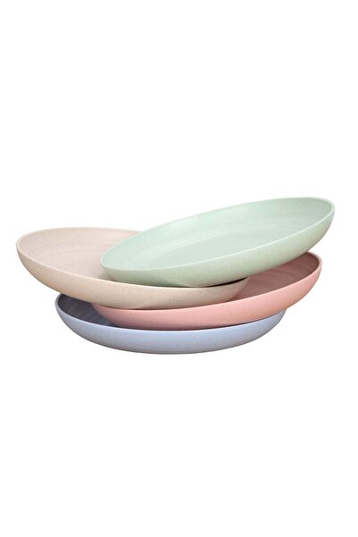 Generic Unbreakable Wheat Straw Plates - Reusable Plate Set - Dishwasher & Mi...