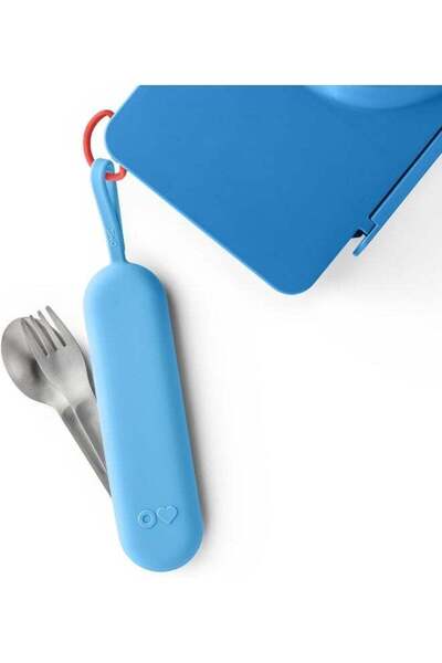Generic OMIE Omie OmieBox Travel Utensil Set | Fork and Spoon with Case for Easy Travel | Stainless Steel F