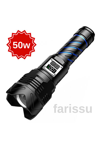 farissu RT-397 50W 1000 Lümen Şarjlı LED El Feneri 4800 mah şarjlı pil