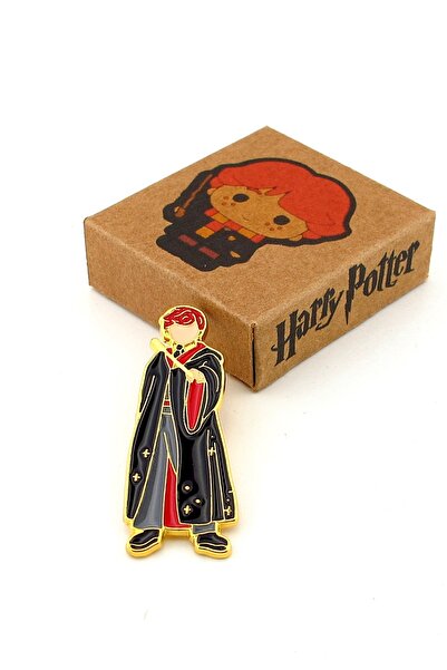 Solfera Ron Weasley Harry Potter Büyücü Gryffindor Yaka Çanta Süsü Metal Roze...