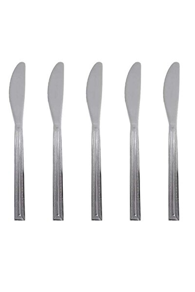 Generic Royalford 6Pcs Pearl Table Knife Stainless Teel Non Magnetic Silver 10cm