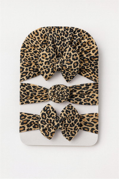 Bebekino 0-18 Ay Kız Bebek 3’lü Set – Fiyonklu Bone, Fiyonklu Saç Bandı, Güll...