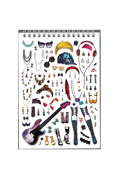 Gıpta Style on K9006 Fashion Design Notebook with Sticker 14X20 Sketch Book