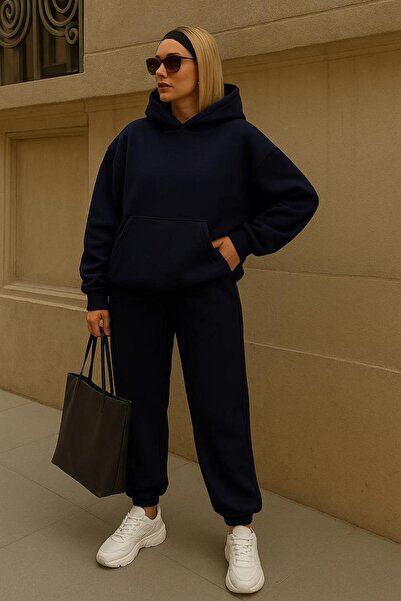 CLASSY.MODA Σετ αθλητική φόρμα "Γυναικεία Oversize – Άνετο φούτερ με κουκούλα...