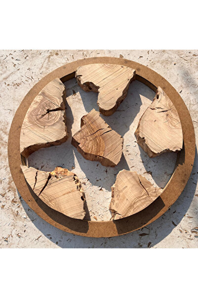 İhlas Ahşap Ham Zeytin Ağacı Planyalanmış Epoksi İçin Doğal Ahşap Parçaları Çap 30 Cm