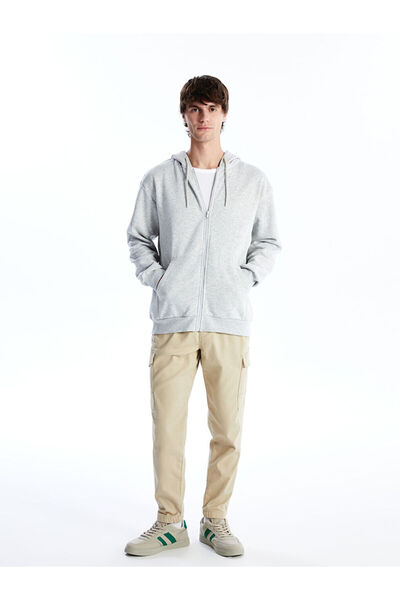 LC Waikiki Λαμπερές επιλογές από το Shining Store | Ανδρικό μακρυμάνικο φούτερ με φερμουάρ και κουκούλα