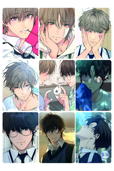nihonwosekai Lost in the Cloud Yaoi Bl Anime Photocard Pc Set 9 Pcs