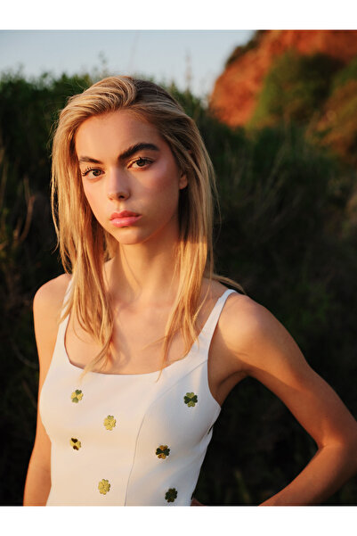 SEIZE THE DAY LEXI KADIN KETEN KISA ELBİSE