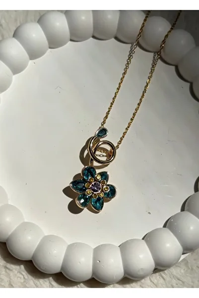 Midellie Idyllia Flower Steel Necklace