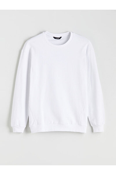 LC Waikiki White Crew Neck Men's Sweatshirt