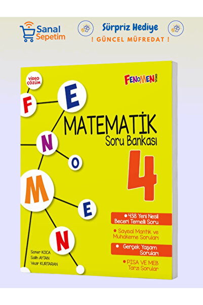 Fenomen Yayıncılık Fenomen Çocuk 4. Sınıf Matematik Soru Bankası (Güncel Müfr...