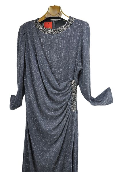 elma abone Silvery Stone Detailled Dress