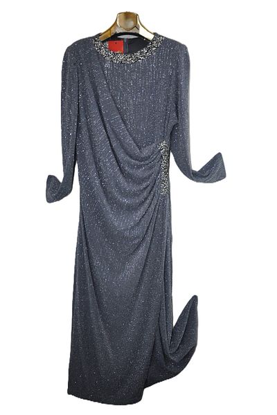 elma abone Silvery Stone Detailled Dress