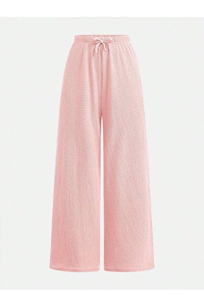 meren like your style Powder Pink Wide Strap Wide Leg Pants Pantplpn Bottom Top Suit