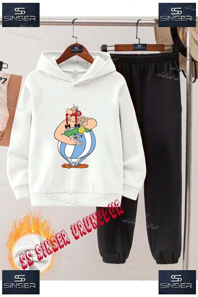 SS SİNSER Παιδικό Unisex Σετ Φόρμας με Κουκούλα και Ειδική Στάμπα "OBURISK KO...