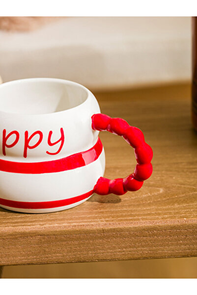 LC Waikiki Red Printed Ceramic Mug